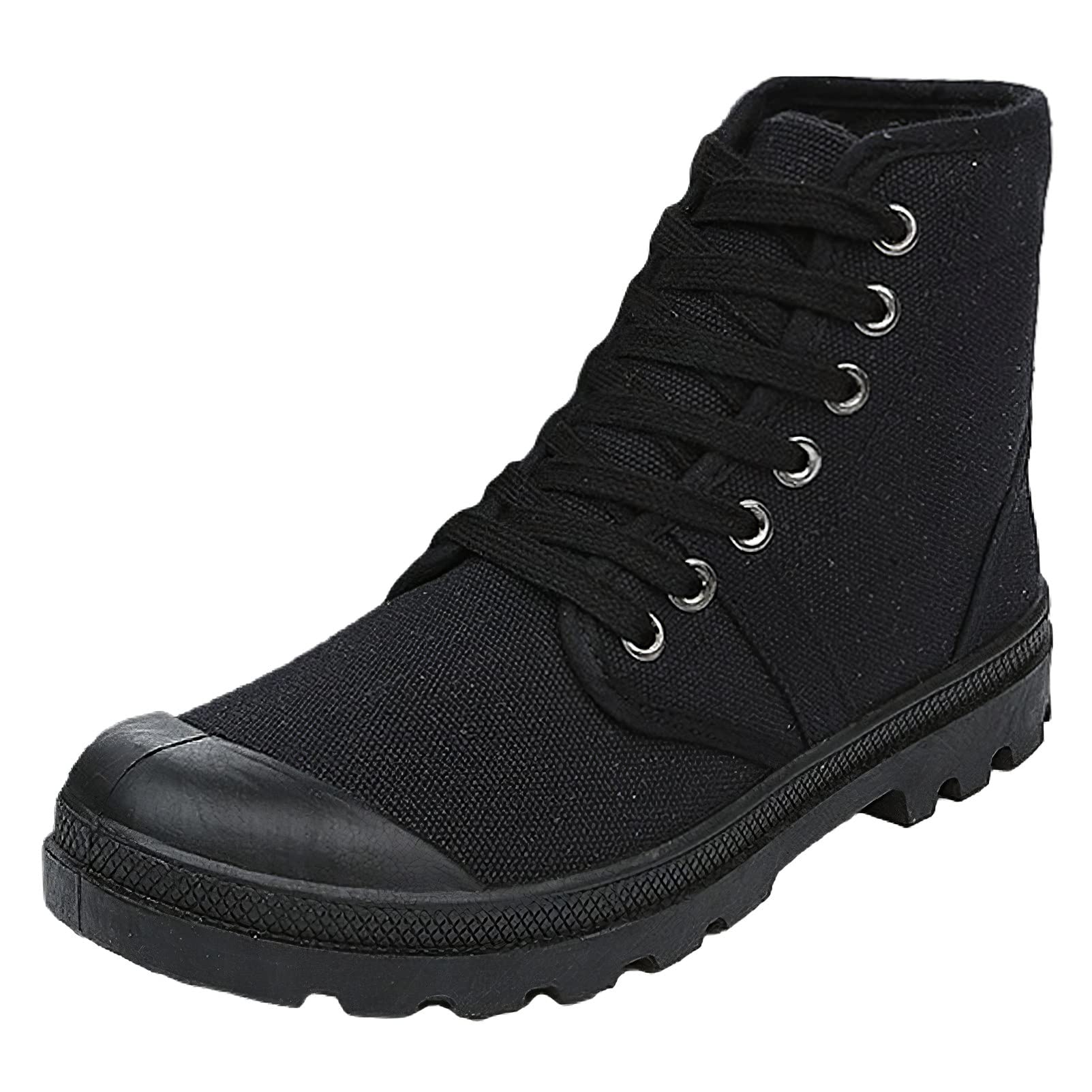 ANUFER Unisex Uomo Donna Caviglia Alta Stivali di Tela Allacciate Informale Sneakers