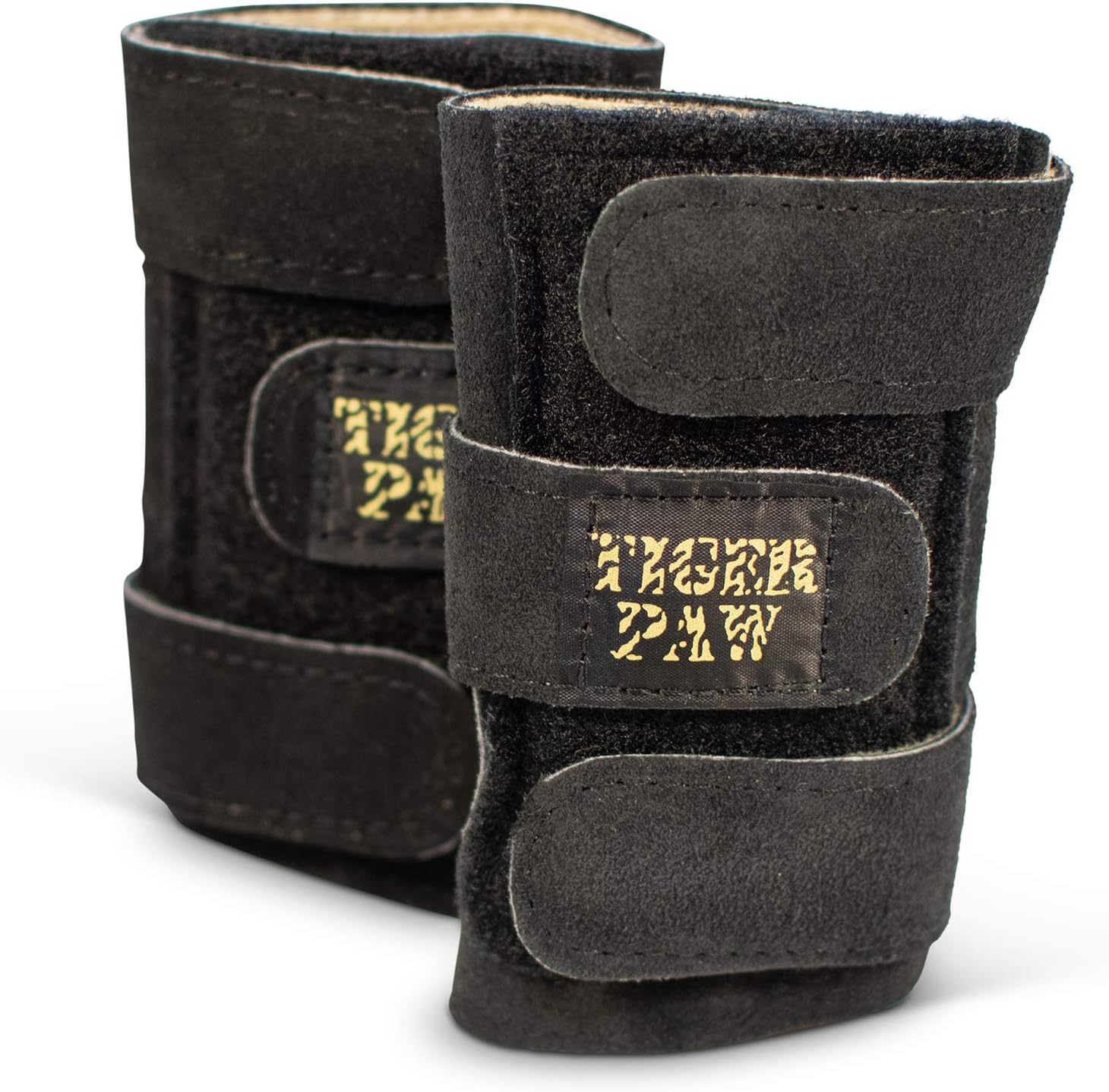 Tiger Paw Gymnastics Black Wrist Wraps | Adjustable Wrist Support | Wrist Injury Prevention - Medium