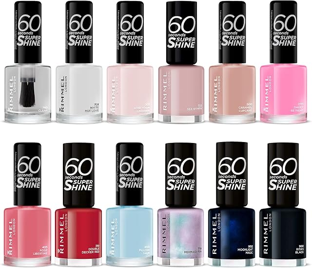 Rimmel London 60 Seconds Super Shine Nail: 12 Nail Polish Set