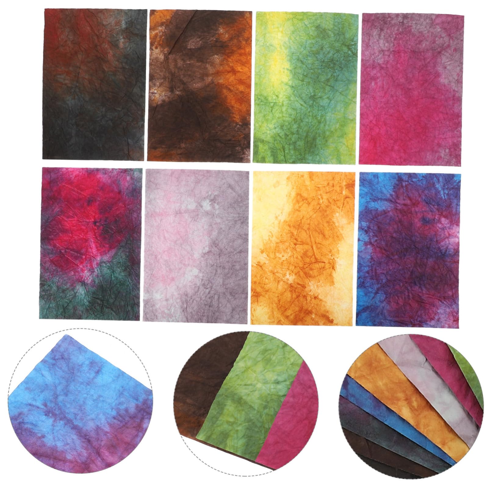 SHINEOFI 3 Sätze Strukturiertes Papierhintergrundpapier Decoupage-papier Zum Basteln Schrott Scrapbooking Kunstpapier Junk-journal Bastelpapier Journalpapier Aufkleber 8 Blätter * 3