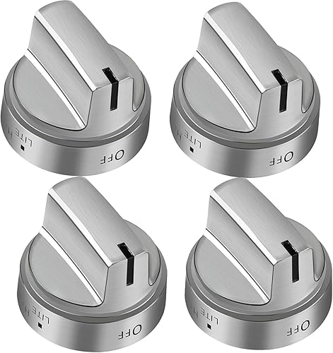 Miniatura 8 de TOMOON Pomos de estufa WB03X24818 mejorados, de acero inoxidable, de color, compatible con estufa de gas GE, repuesto para estufa de horno 4363588