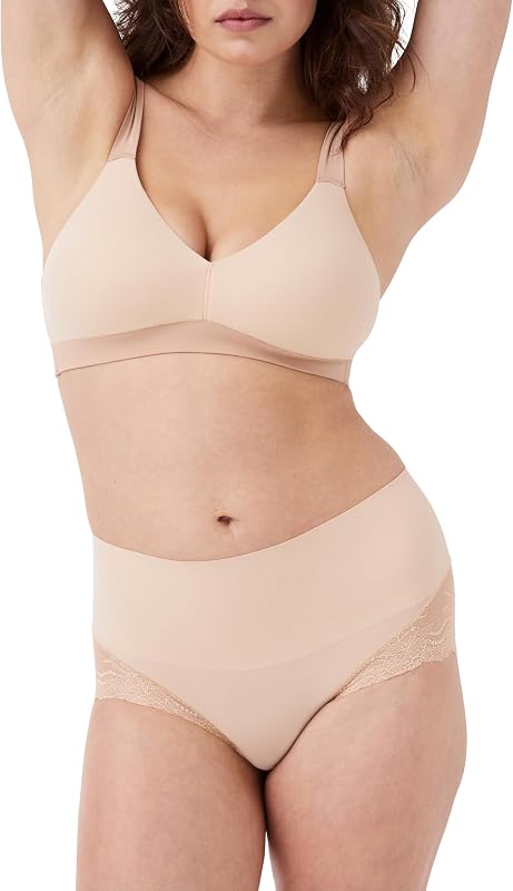 SPANX SPANXsmooth Undie-tectable Lace Hi-Hipster - Cómodo control del núcleo - Fajas de encaje - Sin líneas de bombacha visibles