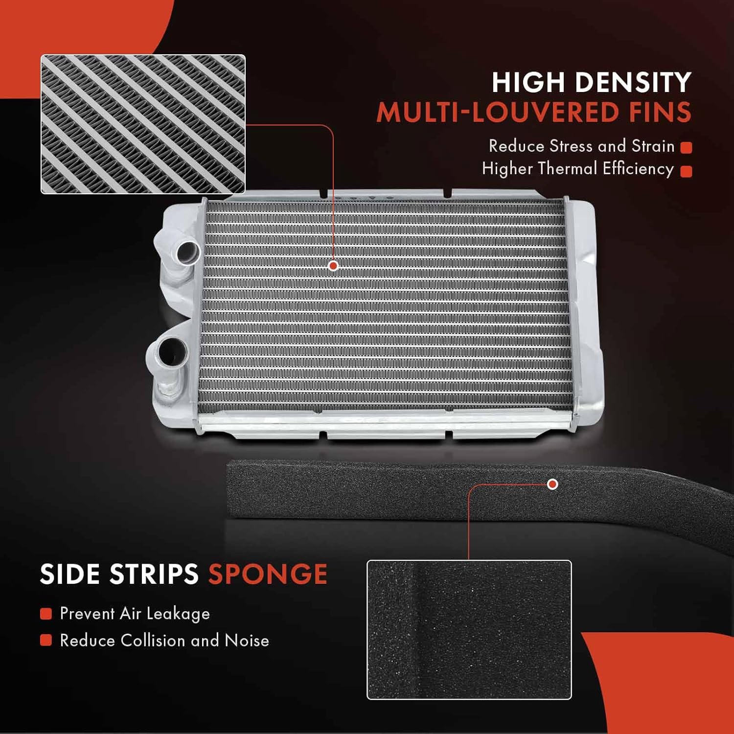 A-Premium HVAC Heater Core Compatible with Chevy Camaro 69-81, Chevy II 1968, Nova 69-79 & Buick Apollo 73-75, Skylark 75-79 & Oldsmobile Omega 73-79 & Pontiac Firebird, Phoenix, Ventura, without A/C