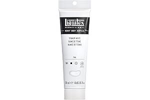 Liquitex Professional Heavy Body Acrylic Paint, 4.65-oz (138ml) Tube, Titanium White