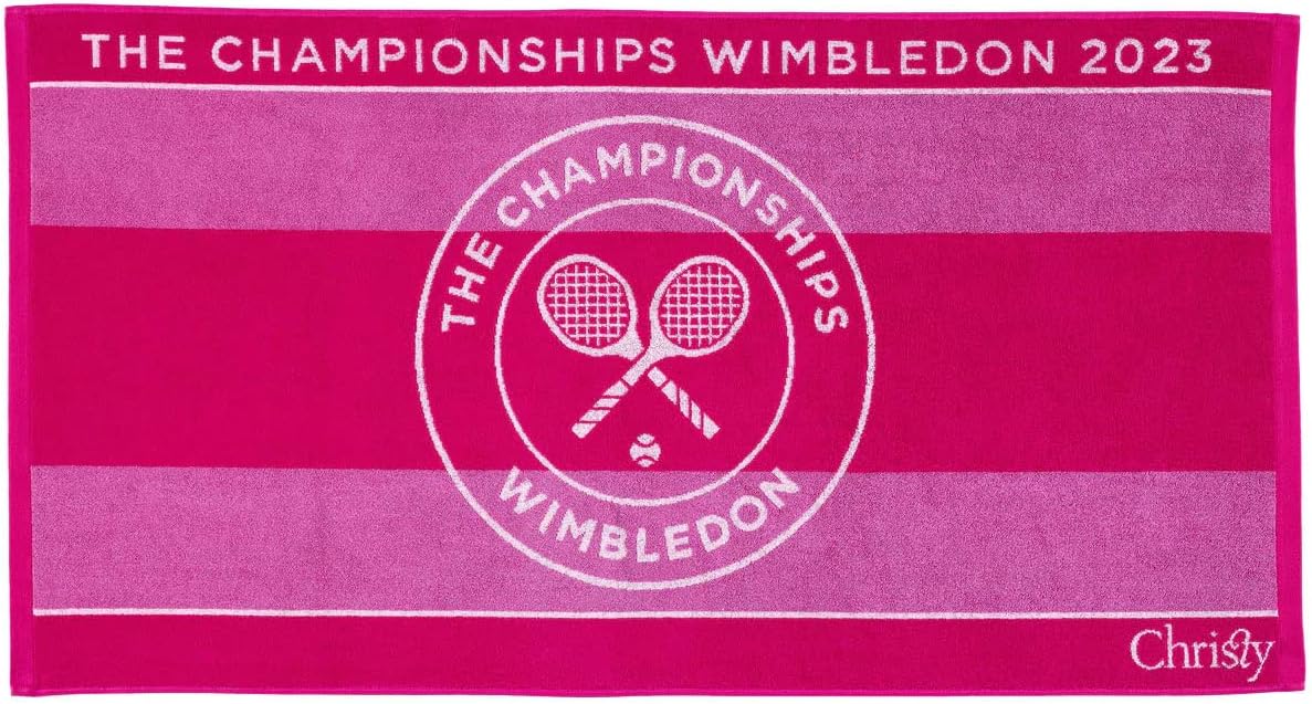 Wimbledon Championship 2023 Towel, Rose/Fuschia, 130.00 x 70.00 cms