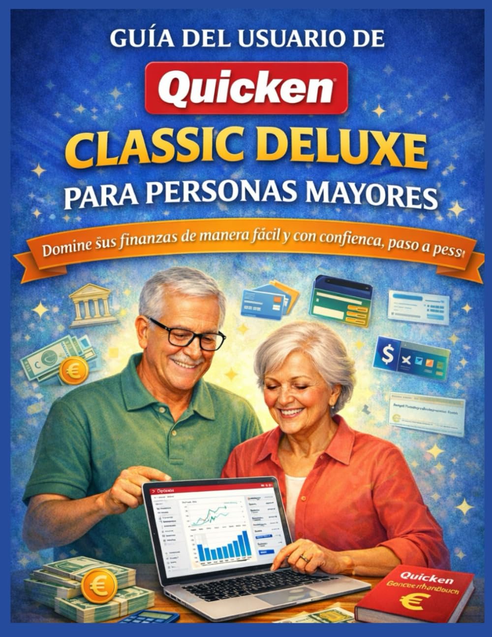 GUÍA DEL USUARIO DE QUICKEN CLASSIC DELUXE PARA PERSONAS MAYORES: Domine sus finanzas de manera fácil y con confianza, paso a paso