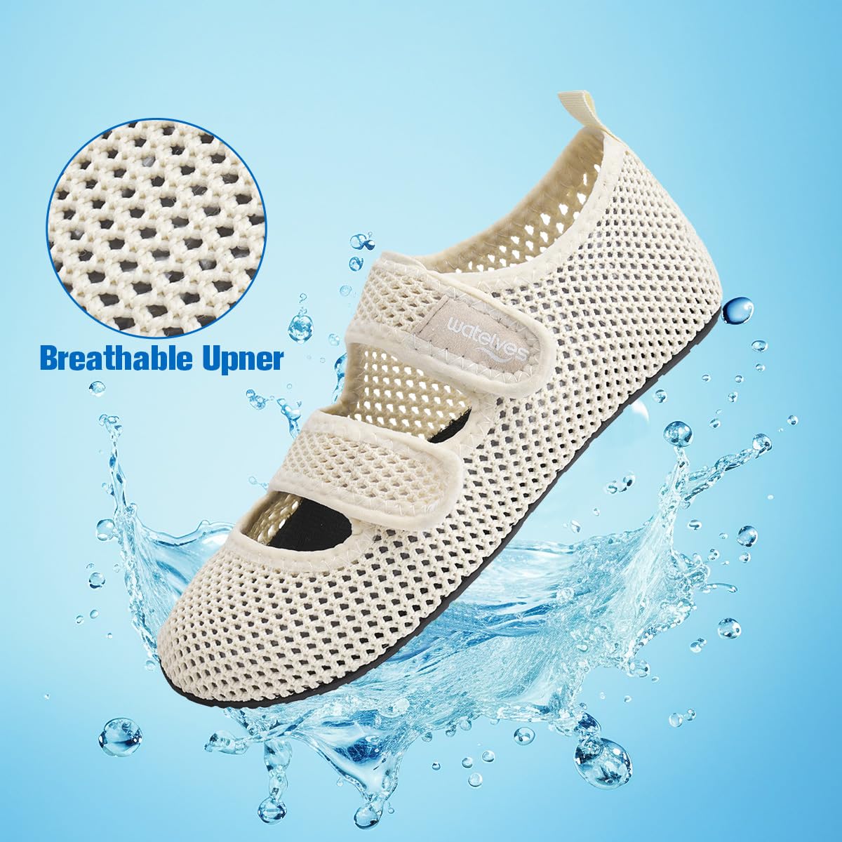WateLves Badeschuhe Wasserschuhe Herren Damen Schwimmschuhe Strandschuhe Aquaschuhe Schnell Trocknend Breathable Surfschuhe Beach Pool Unisex