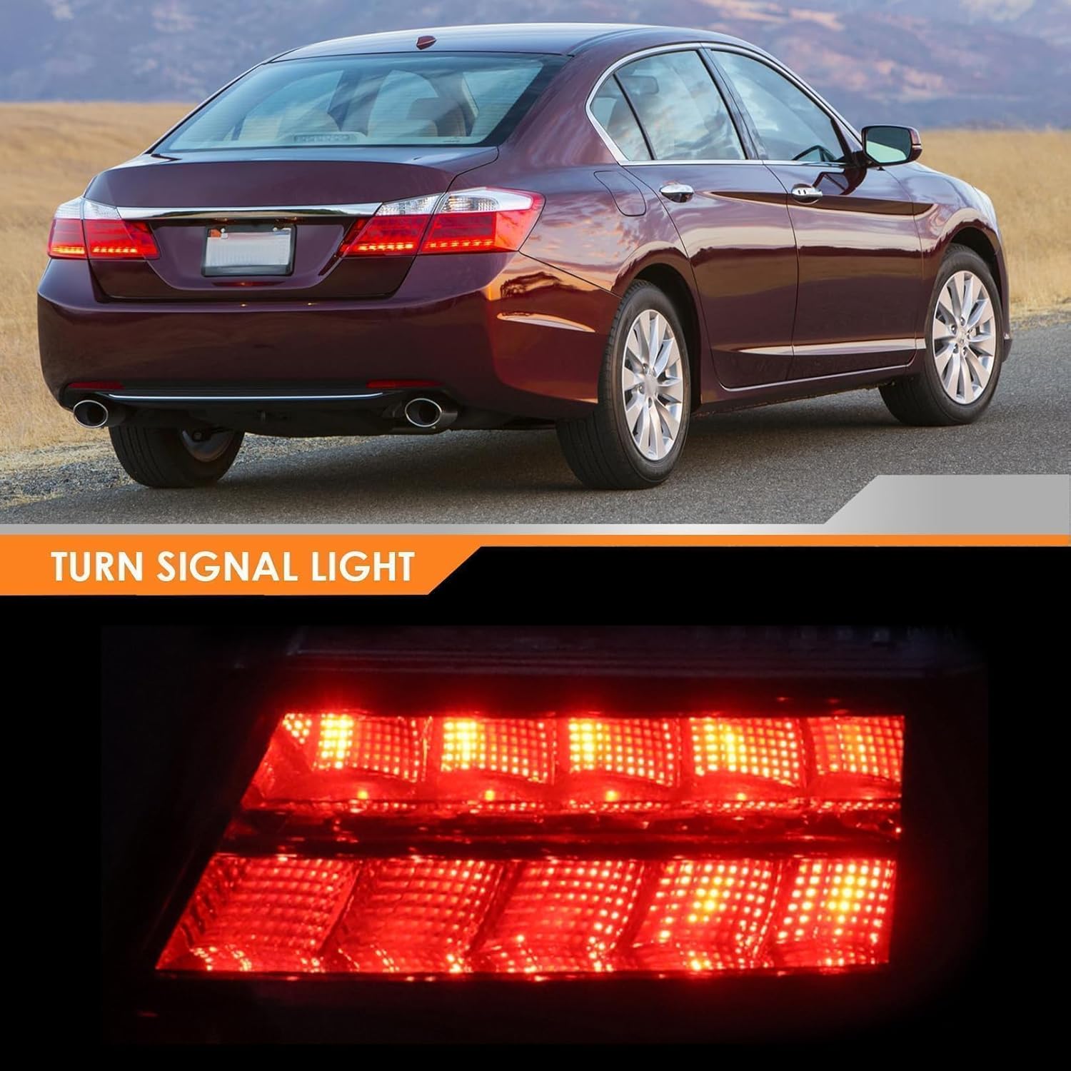 Passenger Side Outer Tail light Compatible with Accord Sedan EX-L Touring 2013 2014 2015 Rear Light Taillight 33500T2AA12 HO2805103 (Right)