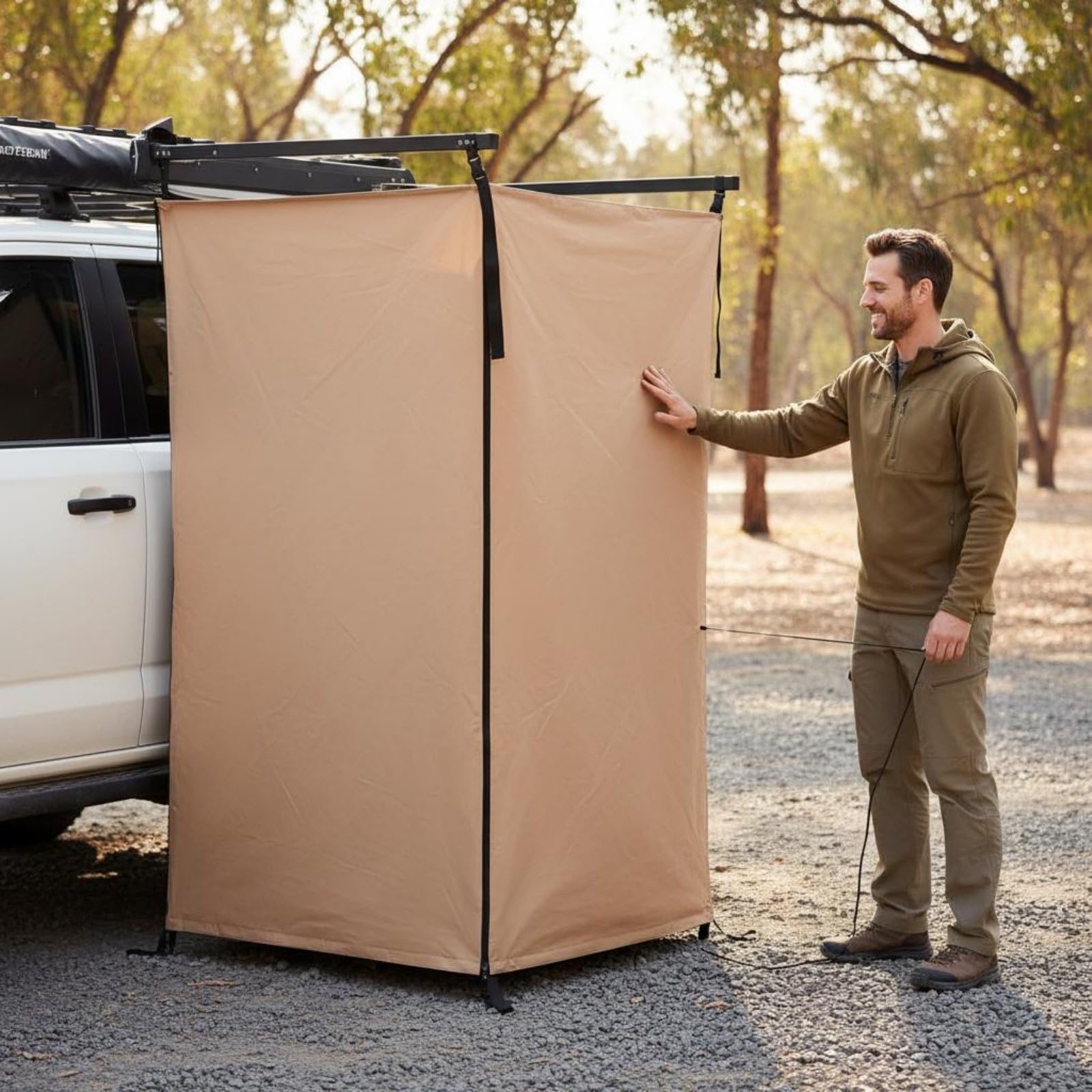 Tenda Doccia da Esterno Richiudibile con Apertura Struttura Leggera da Trasportare Adatta a Campeggio Stabile Cambio Abiti in Spiaggia Viaggi Avventura Picnic