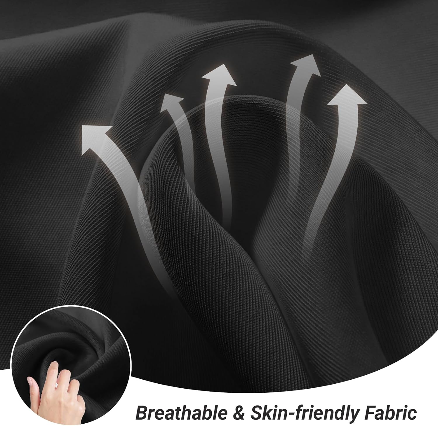 8Pcs Outdoor Patio Cushion Cover Replacement, Waterproof Patio Cushion Covers, Washable Outdoor Couch Cushion Covers with Zippers, Slipcovers Sofa Chair for Patio Furniture(Black, Cover Only)