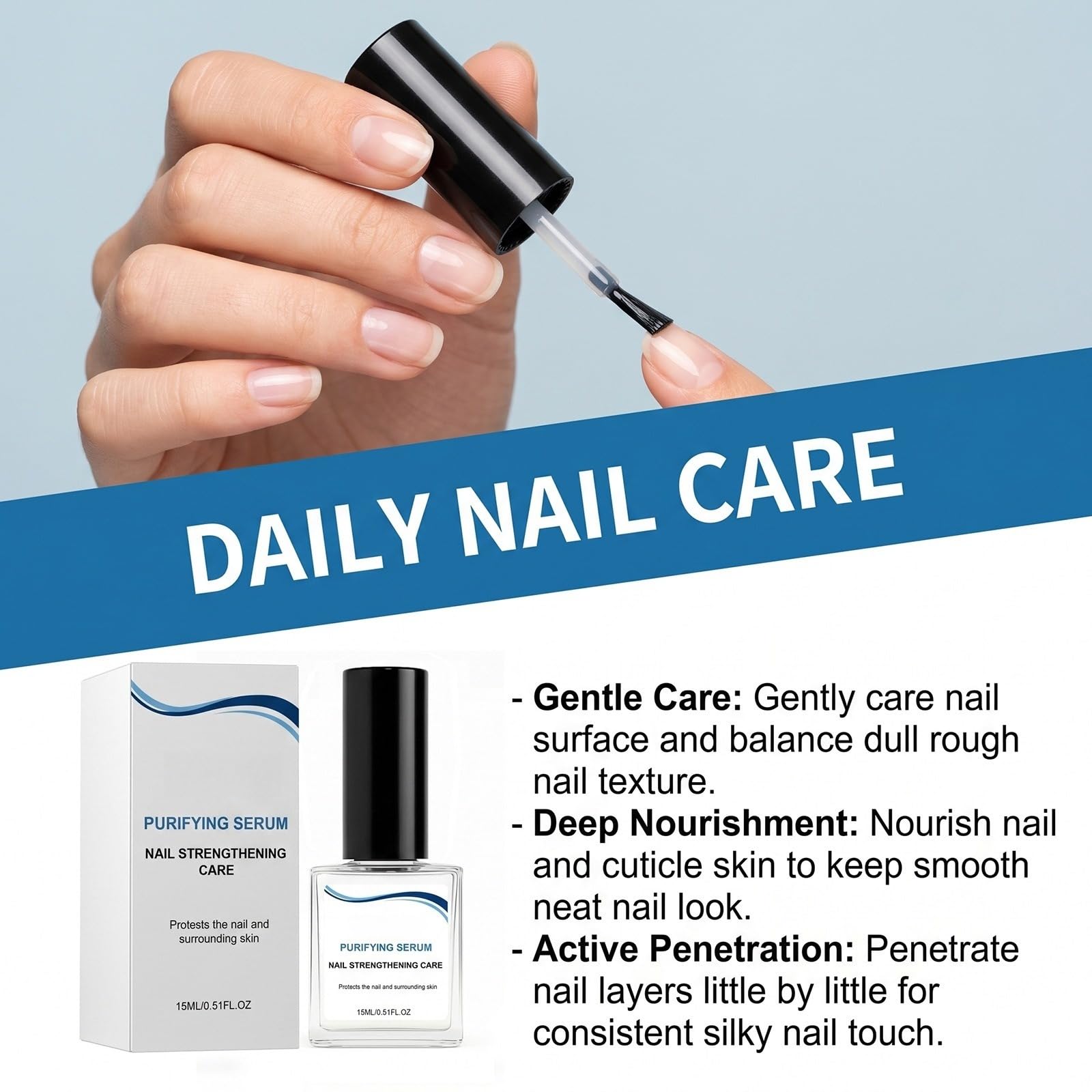 Smooth Base Nail Repair and Protection Extra Strong Hardener Nail Growth Serum