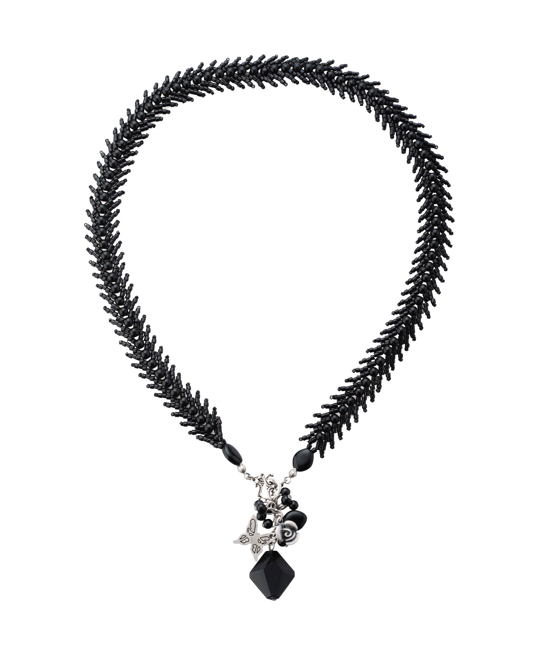 Kit Collier MIYUKI Fleur Papillon BFK184 perles de créateur japonais