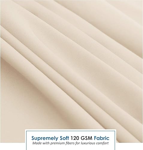 Miniatura 3 de Juego de sábanas - Mantente en forma en el colchón con correas elásticas en las esquinas - California King, beige crema