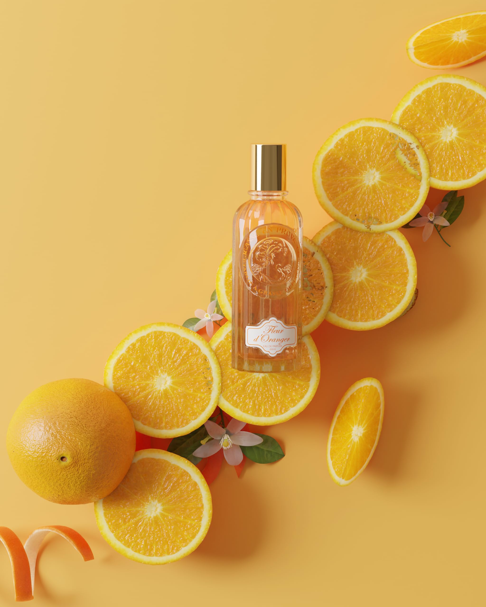 JEANNE EN PROVENCE - Perfumy damskie Fleur d'Oranger - Woda perfumowana - Butelka z rozpylaczem 60 ml - Wyprodukowano we Francji w Grasse