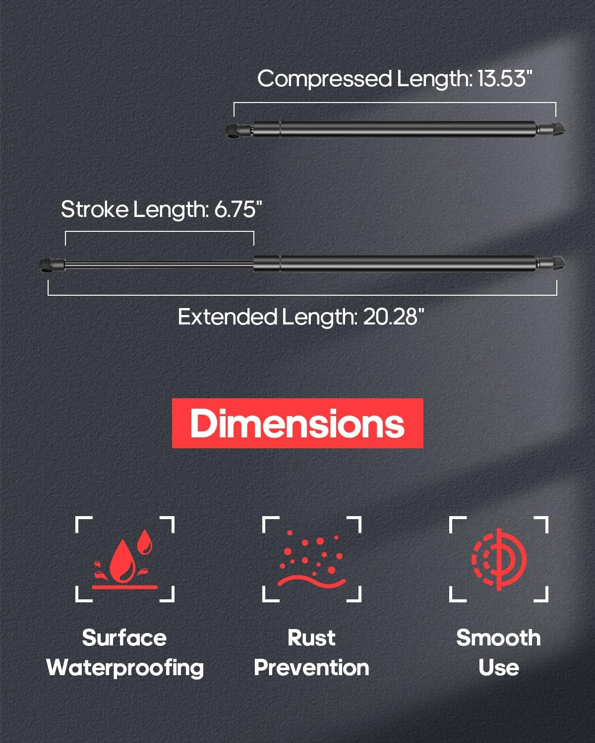 cciyu Front Hood Lift Supports Struts for Lexus GS300 2005-2006,for Lexus GS350 2007-2011,for Lexus GS430 2006-2007,for Lexus GS450h 2007-2011,for Lexus GS460 2008-2011 Shocks Gas Springs(Pack of 2)