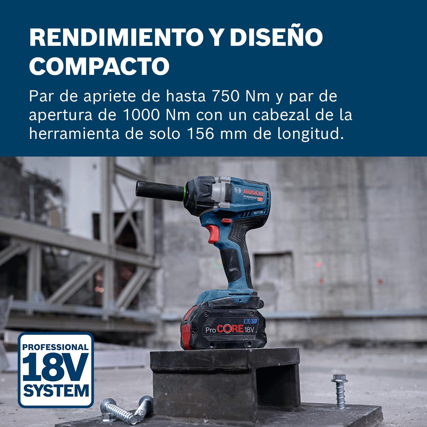 Bosch Professional 18V System atornillador de impacto a batería GDS 18V-750 C (incl. módulo Connectivity GCY42, L-BOXX, sin batería/cargador)
