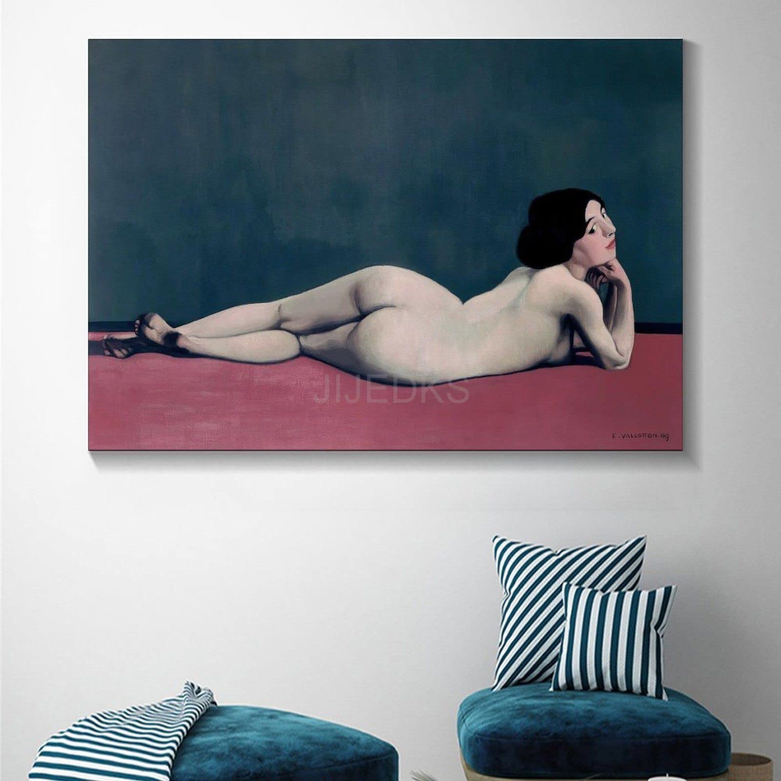 VALLOTTON, FÉLIX Nu assis sur un tabouret haut