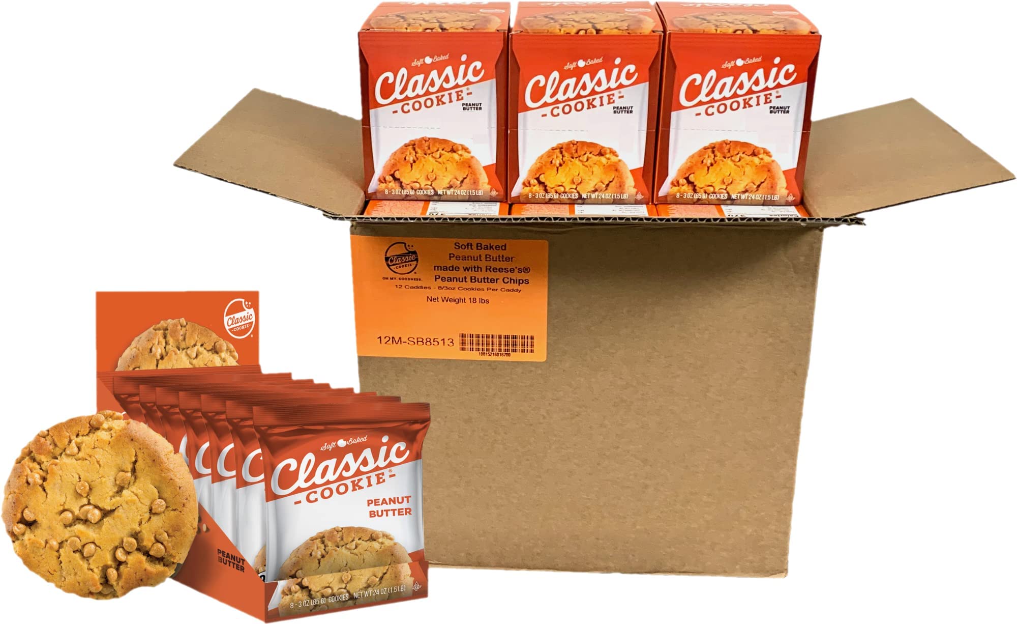 Classic Cookie Soft Baked Cookies, 8 Individually Wrapped Cookies Per Box