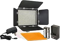 Vista 1 de Kit de luz Vidpro LED-330 para foto y video - Luz LED de panel para cámara - Luz ajustable y regulable se adapta a cámaras, videocámaras y DLSR