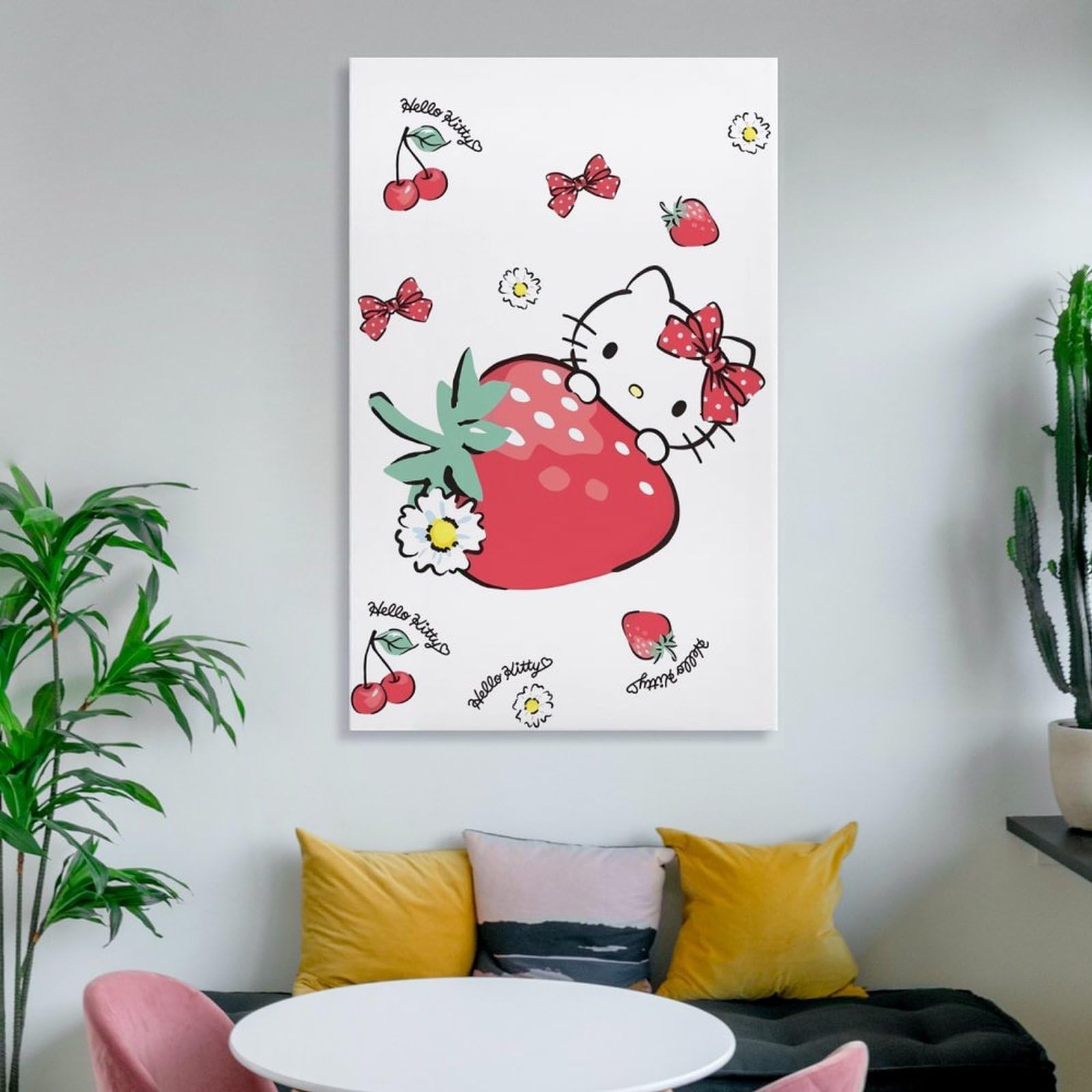 Amazon.co.jp: ハローキティ いちご アートポスター 飾り絵 かわいい