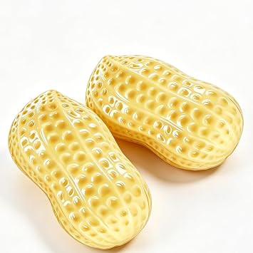 2PC Peanut Shape Stress Relief Ball Soft Squeeze Fidget, TPR Anxiety Relief Hand Grip Decompression Ball for Office Desk Focus Relaxation Portable