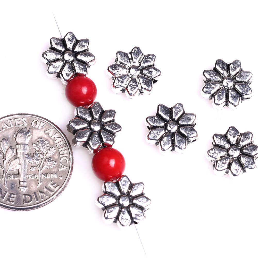 Lot De 20 Perles Intercalaires Rondelles En Argent Tibétain Doré - 7x4 Mm