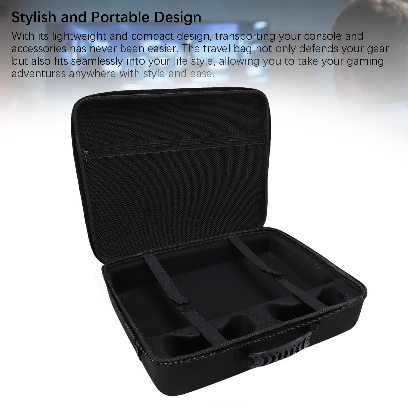 POENVFPO Pro Bolsa de Viaje Duradera para Consola, Bolsa Protectora Portátil para Amantes de los Juegos, Carcasa Dura de EVA, Forro Suave, Impermeable, a Prueba de Polvo, a Prueba de Golpes (Black)