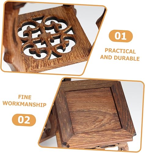 Miniatura 2 de Base de madera artesanía plantas macetas interior de madera en maceta soporte para plantas maceta antiguo soporte de maceta de estilo chino soporte