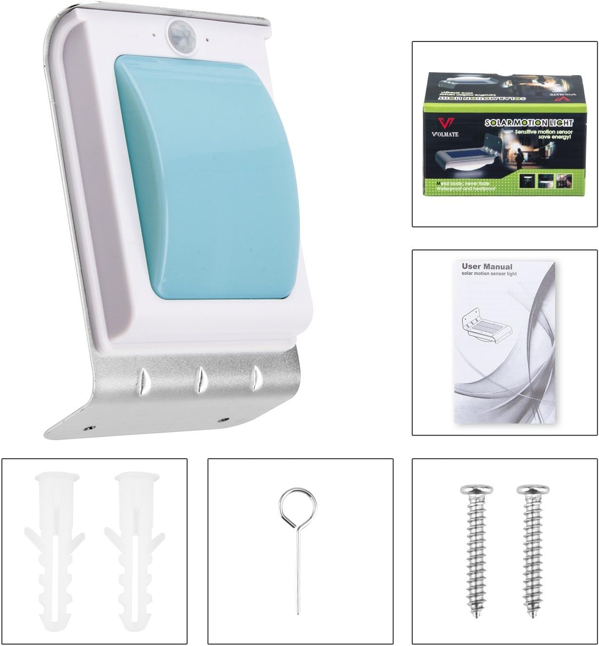 16 LED Solar Power Motion Sensor Garden Security Lamp Outdoor Waterproof Light Weatherproof (No Batteries Required)