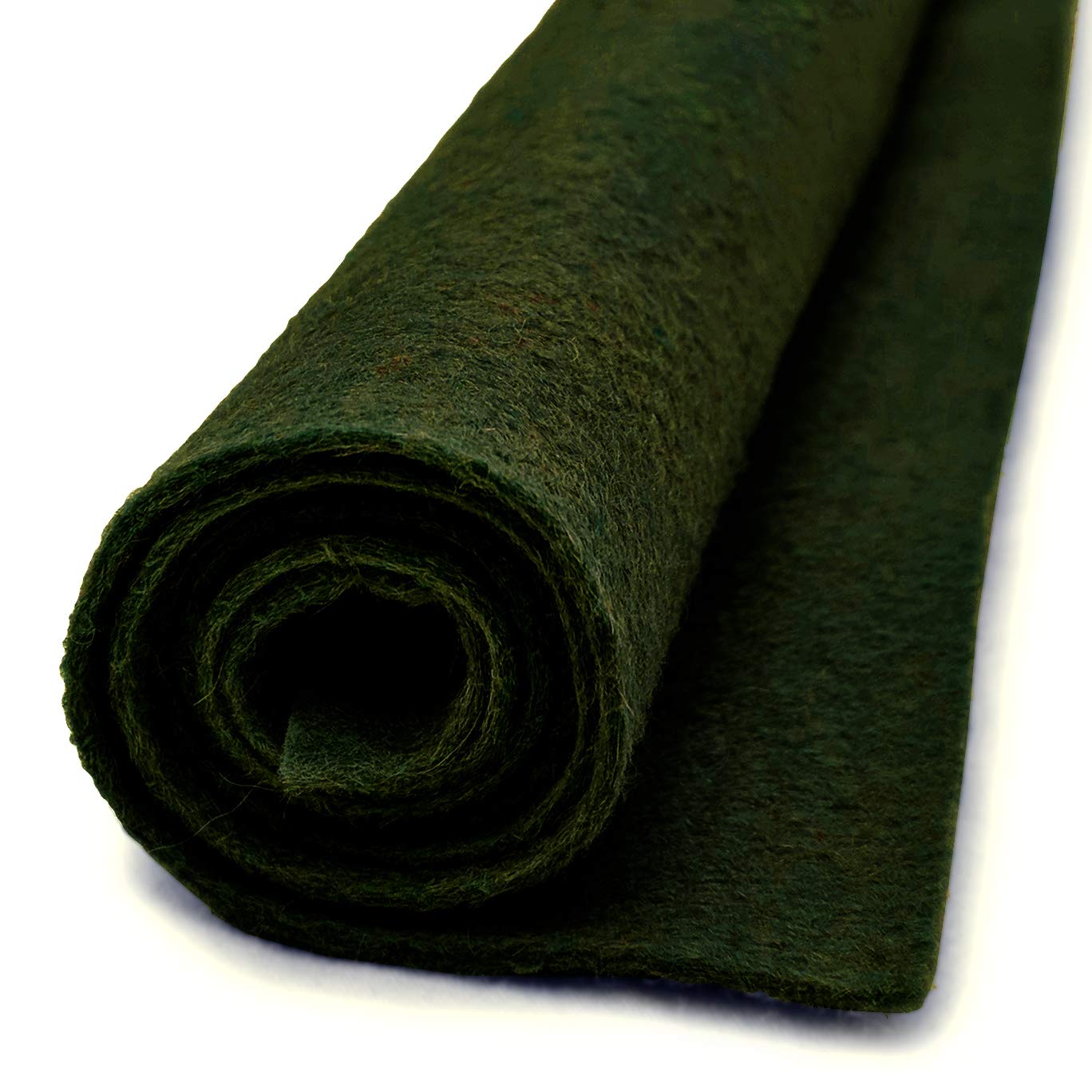 Evergreen Green - Wool Felt Oversized Sheet - 20% Wool Blend - 36 in x 36 in Sheet
