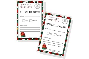 Official Elf Report Card Mail for Santa Naughty Nice Christmas Kids Holiday...