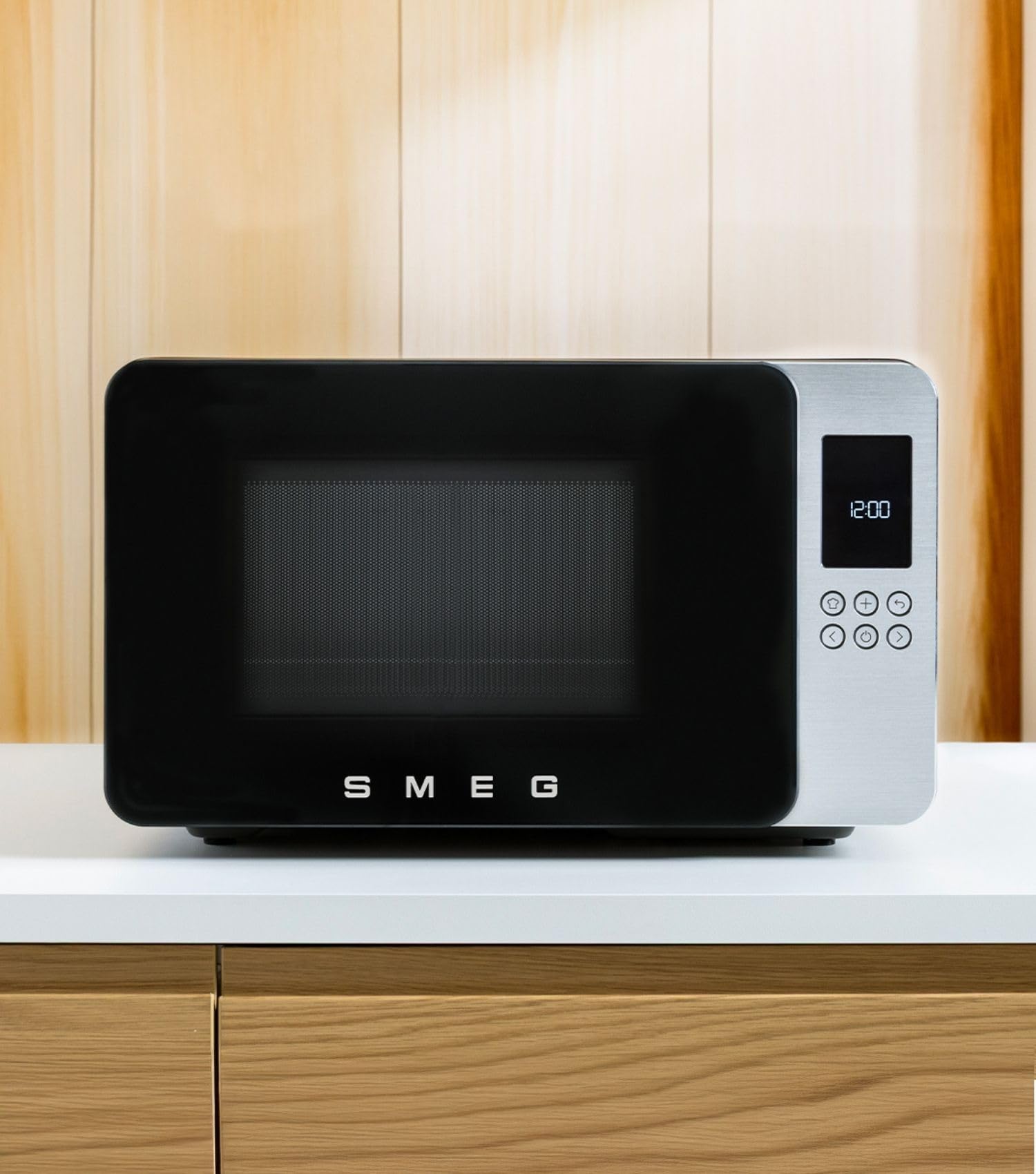 Smeg, Forno a Microonde con Grill MOC01SBMEU, 4 Funzioni e 18 Programmi Automatici, Tecnologia Inverter, Sistema di Chiusura Soft Close, Accessorio Griglia Incluso, 1900 W, Blu Tempesta Opaco