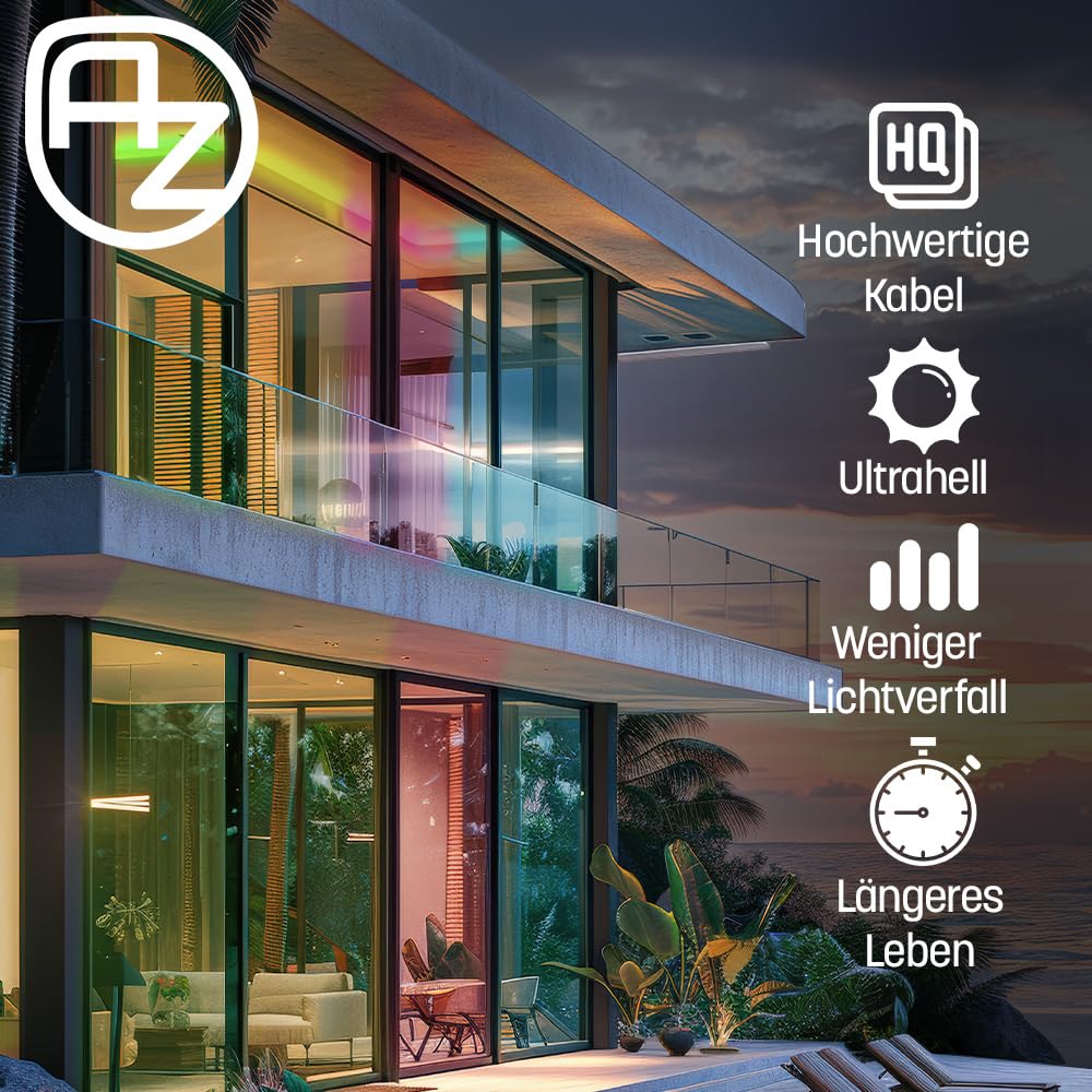 AZDelivery 1M WS2812B 60 diod LED/m 60 pikseli/m / m taśma LED RGB adresowalna taśma LED 5050 SMD LED IP20 czarna, niewodoszczelna