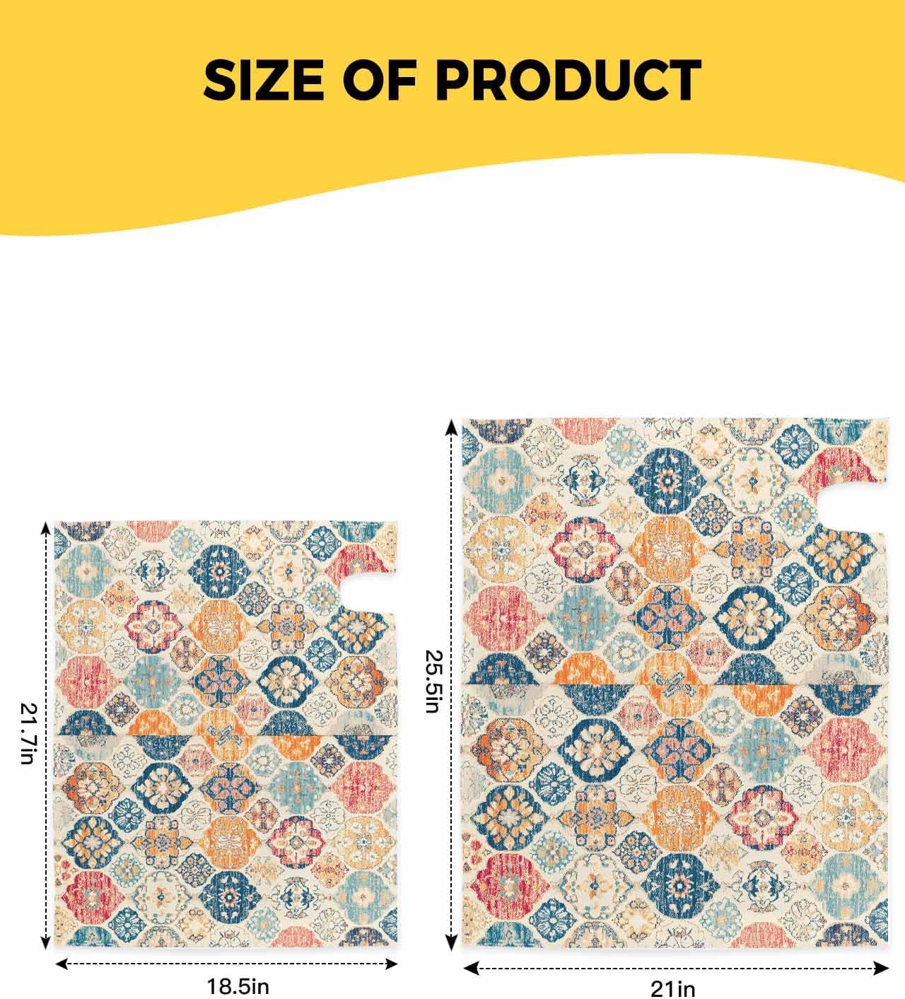 Boho Morocco Mailbox Covers Magnetic Standard Size, Retro Farmhouse Ethnic Neutral Aesthetic Decorative Post Letter Numbers Box Wrap Decoration Covers Large Accessories for Garden Yard Outdoor Décor