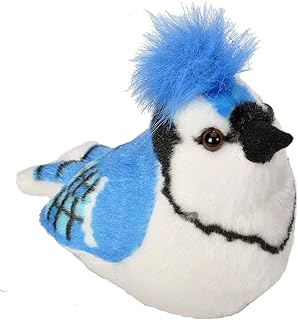 Wild Republic Audubon Birds Blue Jay Plush with Authentic Bird Sound, Stuffed Animal, Bird Toys for Kids and Birders
