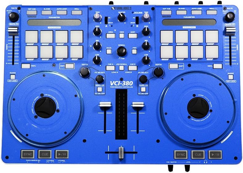 Blue Protective Vinyl Overlay Skin made to fit Vestax VCI380