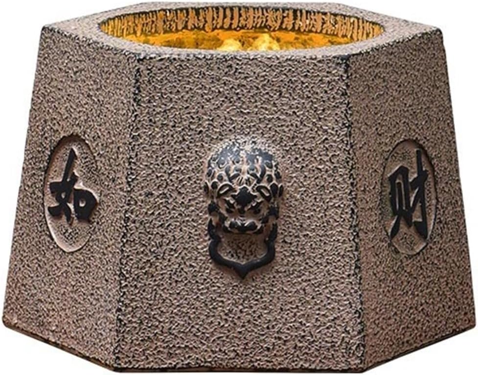 カスケード噴水 レトロな水の装飾品、ホームオフィスの装飾のための屋内滝の噴水、(Mud color)