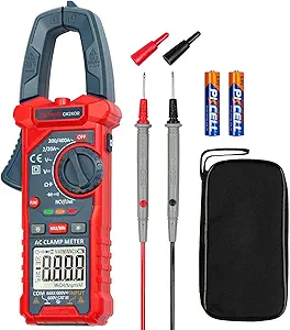 AstroAI Digital Clamp Meter Multimeter 2000 Counts Amp Voltage Tester Auto-ranging with AC/DC Voltage, AC Current, Resistance, Capacitance, Continuity, Live Wire Test, Non-Contact Voltage Detection