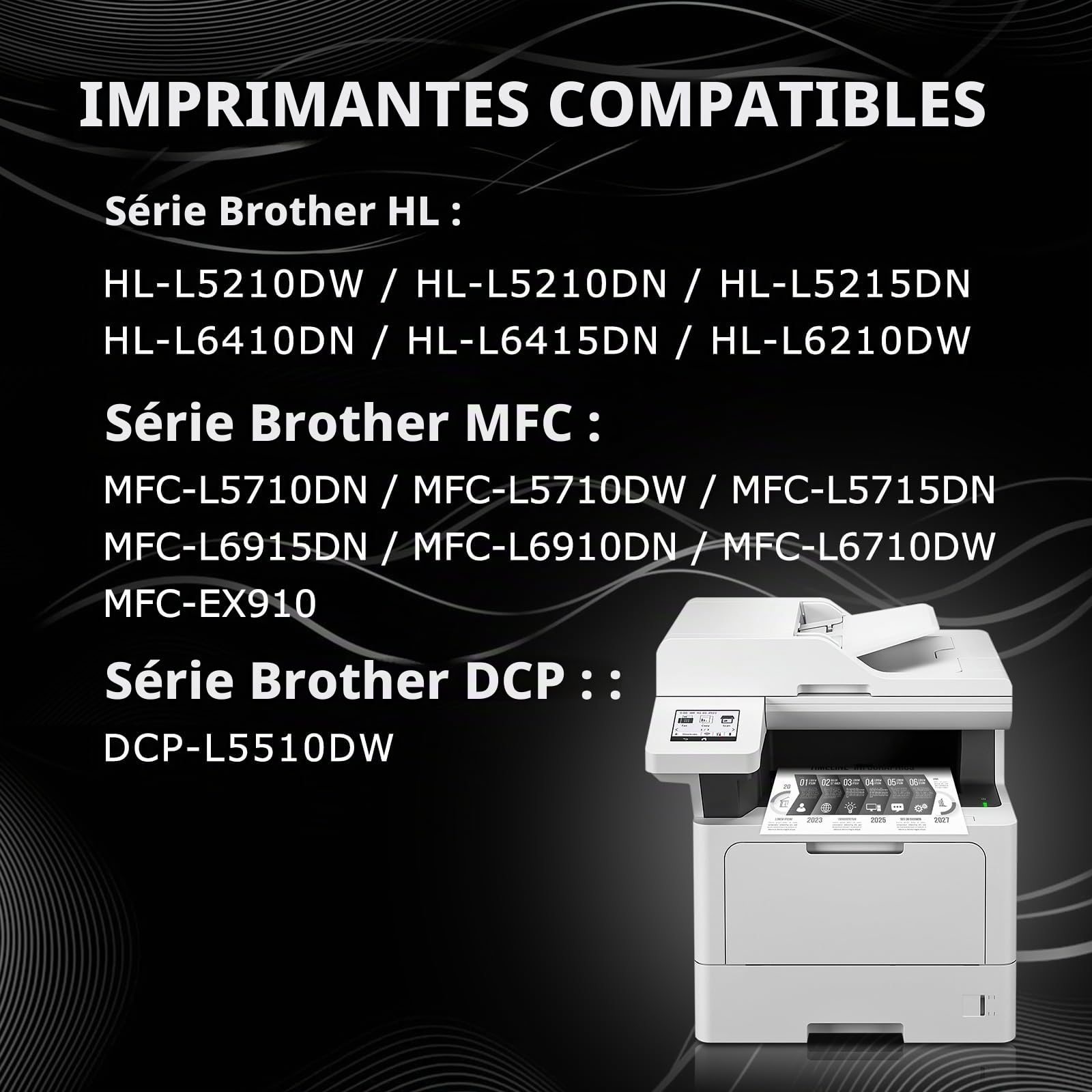 DOUBLE D TN-3600XXL Toner Compatible pour Brother TN-3600 TN3600XL TN3600XXL pour MFC-L5710DW MFC-L5710DN HL-L6210DW DCP-L5510DW MFC-L6910DN HL-L5210DN MFC-L6710DW HL-L5210DW HL-L5215DN (1 Noir)