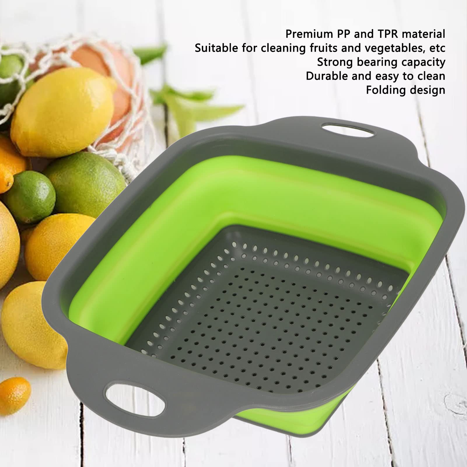Set Di 3 Scolapasta Pieghevoli Da Cucina, Perfetti Per Scolare Pasta Verdure Frutta Grigio 99133525