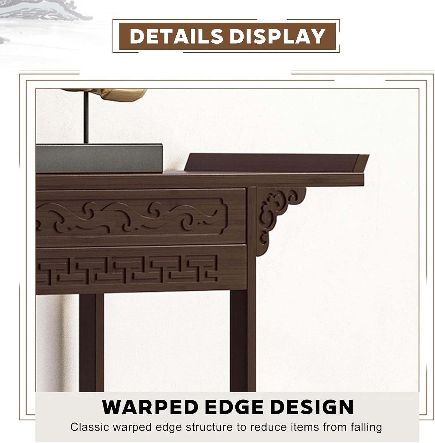 Modern Altar Table Shelf Offering Pooja, Meditation Shrine Altar for Church,Buddha Niche with Drawer,Buddha Niche Cabinet for Home Décor,Suitable for Temples and Families