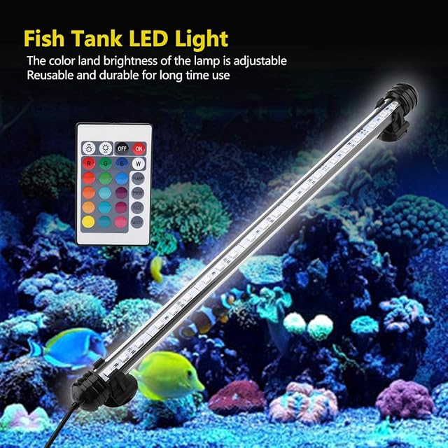 Foto 2 de 8 de Garosa Lámpara Colorida del Tanque de Peces Resistente Al Calor Engrosamiento del Tanque de Peces Luz Led…