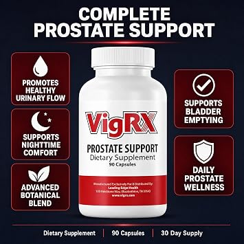 VigRX Prostate Support Supplement for Men - Advanced Saw Palmetto & Herbal Blend - Supports Healthy Urinary Flow, Bladder Emptying & Nighttime Comfort - Prostate Wellness Formula - 90 Capsules
