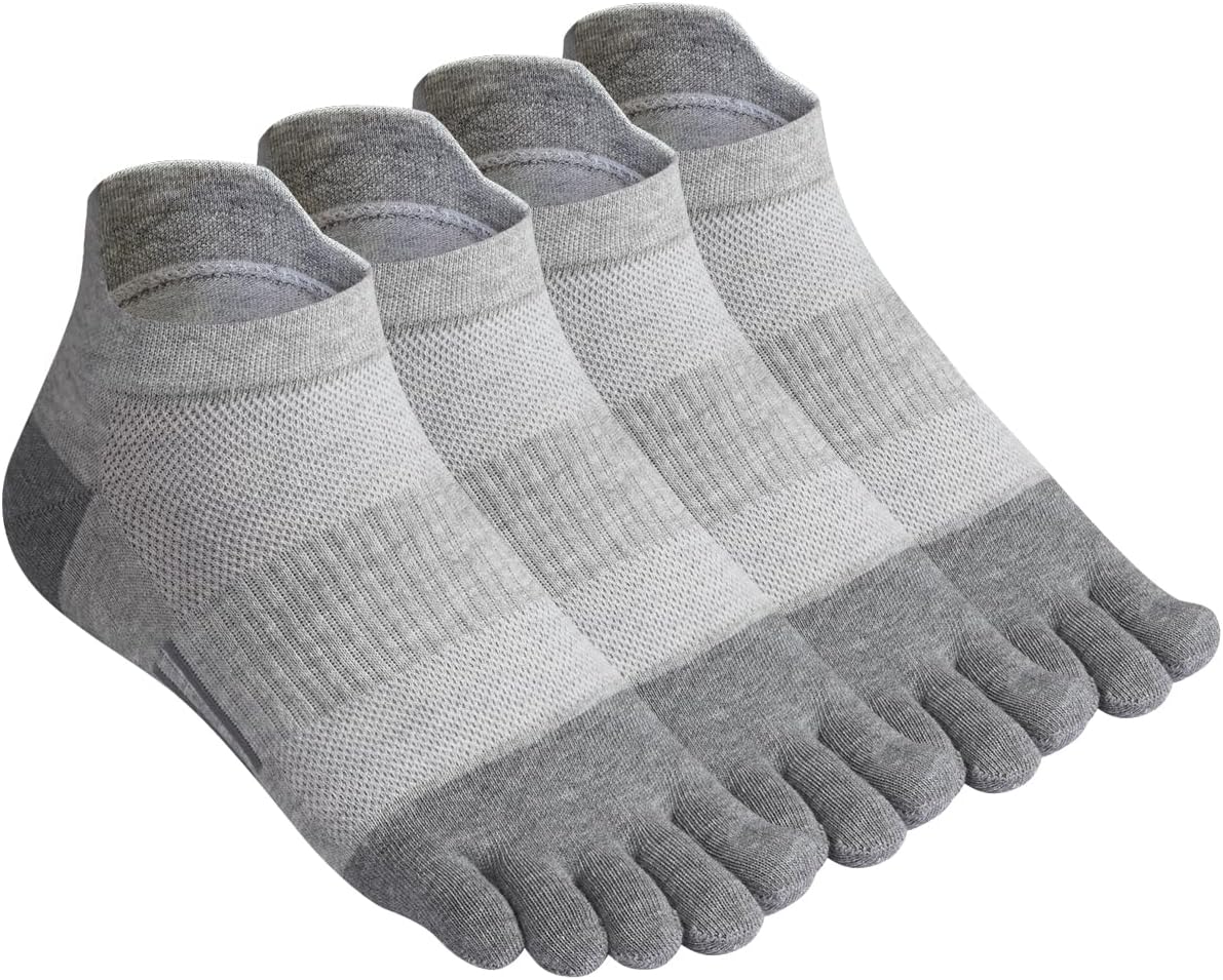Meaiguo Men's Toe Socks Cotton Five Finger Socks Athletic Toe Socks for Running