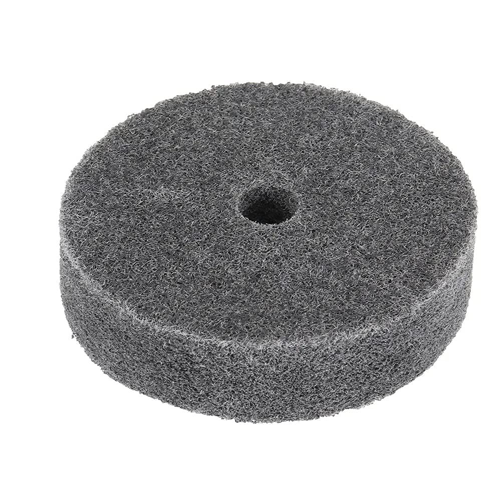 Rueda de pulido de nylon gris 75x19x10mm para eliminar oxido y rebabas con suavidad