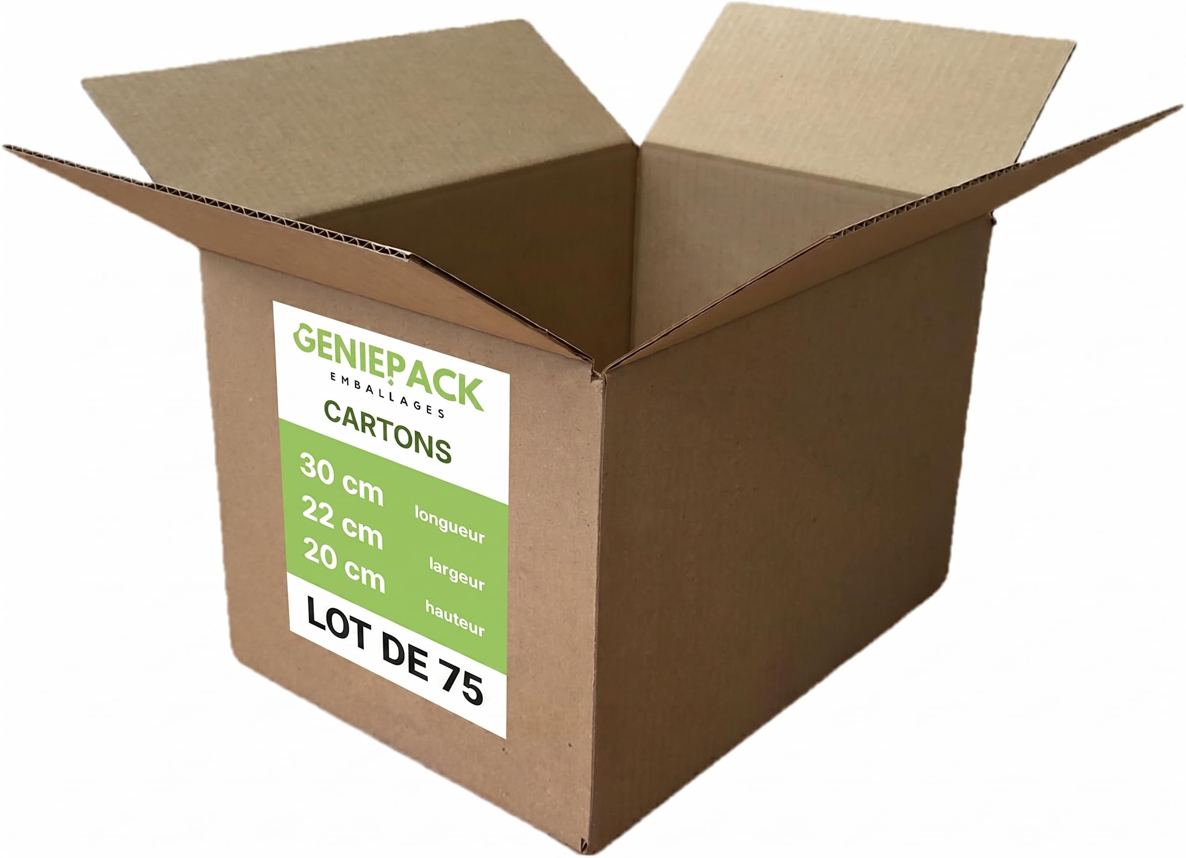 Zestaw 80 kartonów wysyłkowych 30 x 22 x 20 cm - wysokiej jakości pudełka pocztowe z tektury falistej - idealny format do handlu elektronicznego, Vinted, przeprowadzki i przechowywania - nadające się