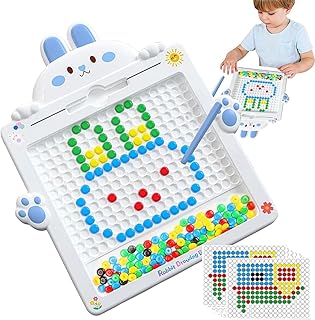 miçangas pontos magnéticos,Placas magnéticas coelho para crianças | Almofada tablet com ímã miçangas, tabuleiro escrita reutilizável apagável, conjunto educacional com Uwariloy