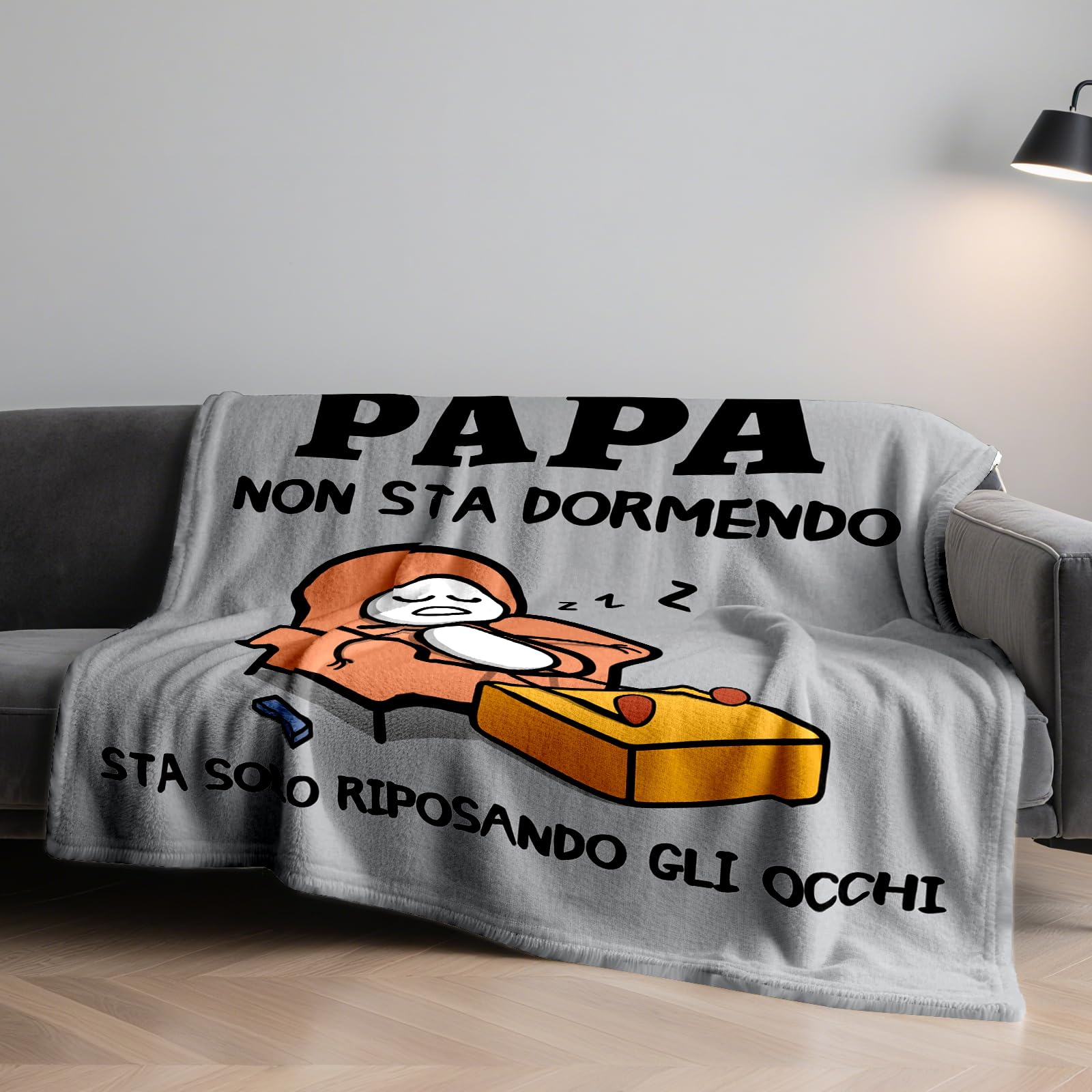 Regalo Papà, Regalo Festa del Papà, Regali Papa Compleanno Coperta, Regali per Papa da Figlia e Figlio 130 x 150 cm