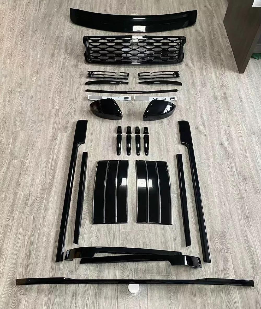 22PCS Fornt Grille Mesh Side Body Trims Decorative Protective Cover Fits For LR Range Rover L405 LWB 2013-2017