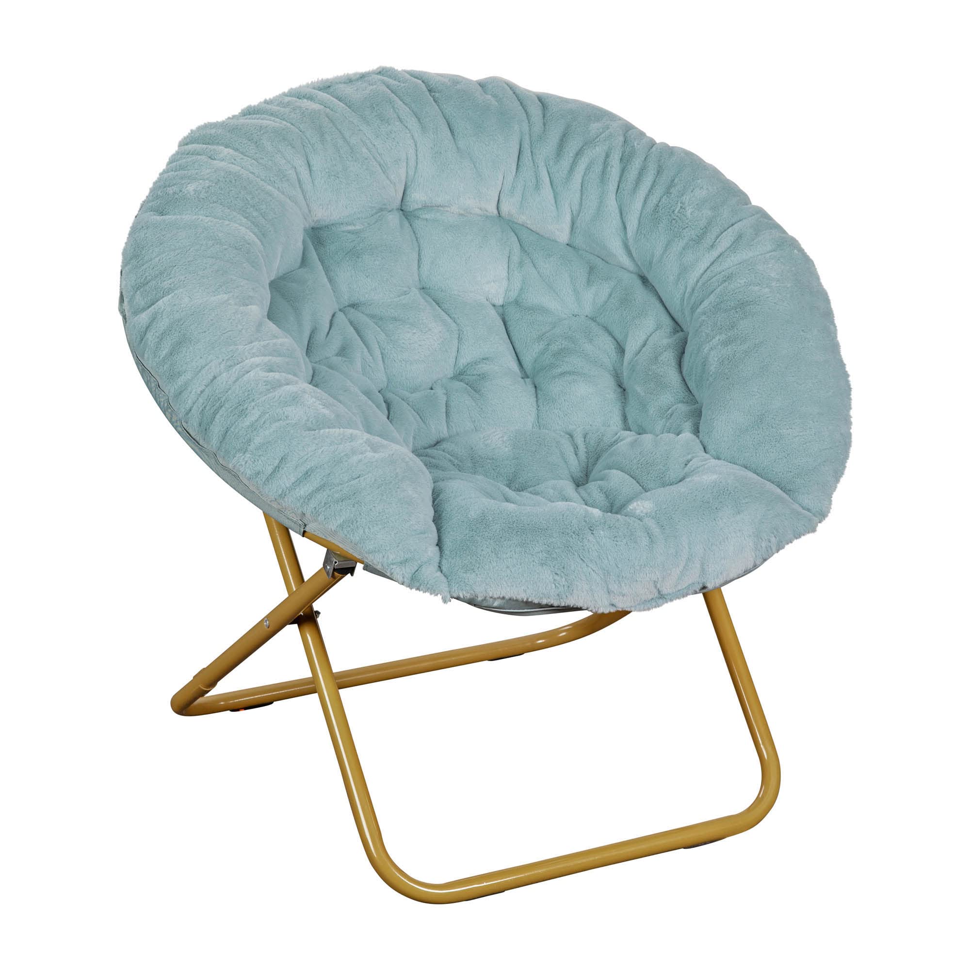 Flash Furniture Gwen Oversize Folding Saucer Chair Dusty Aqua Faux
